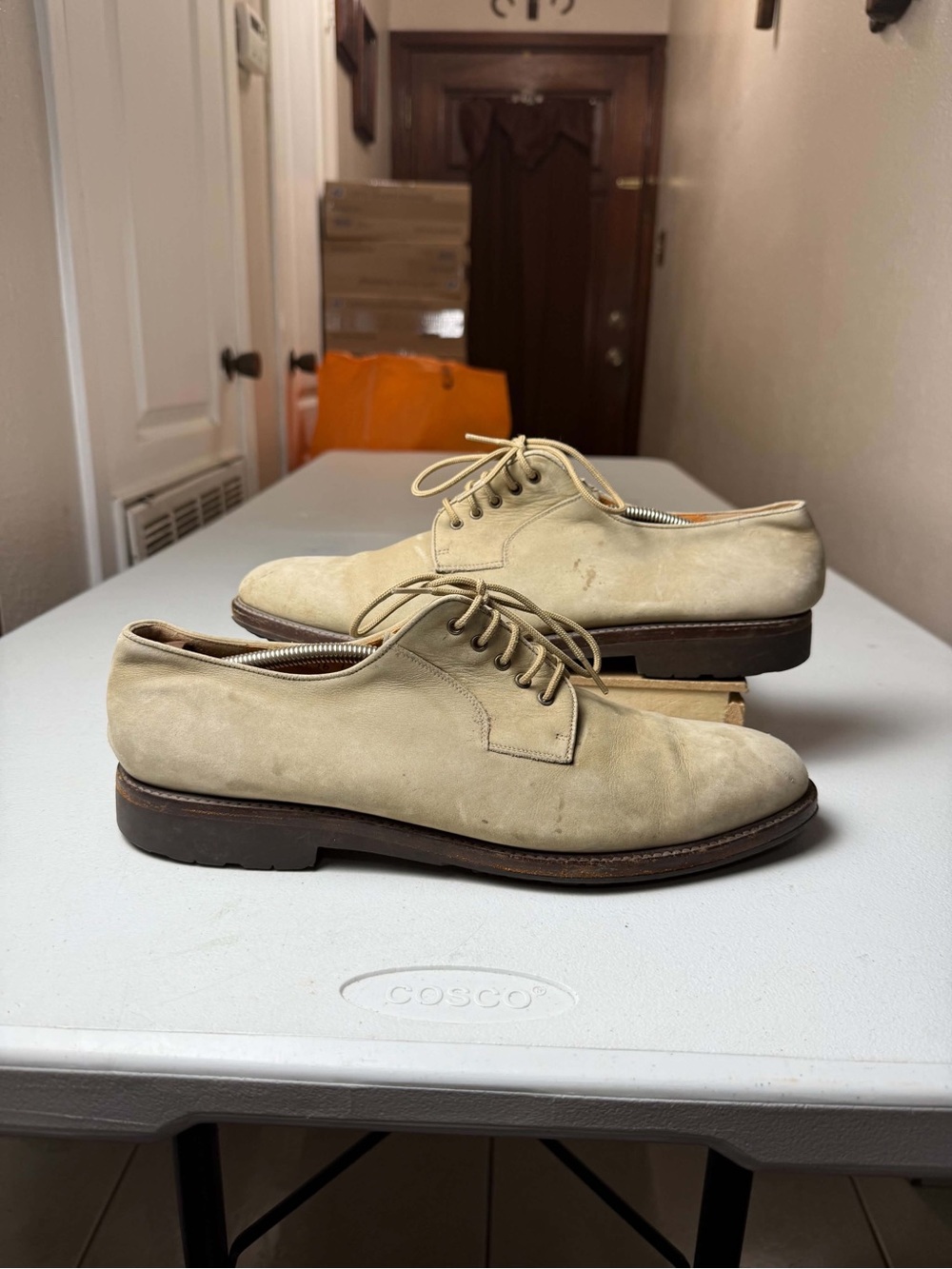Men Salvatore Ferragamo Derby Dress Shoes Sz 12